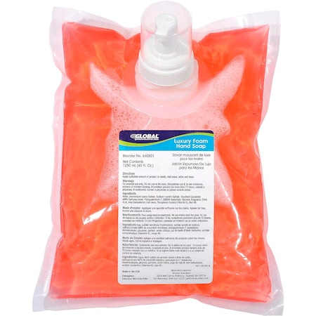 Global Industrial Luxury Foam Hand Soap 1200ml Refill, 6PK 640801